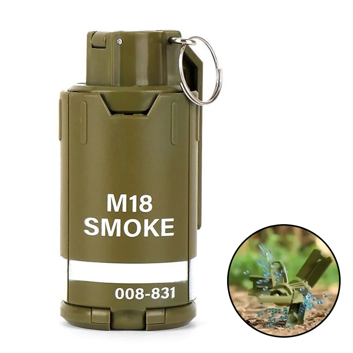 Aqzxdc taktische Rauch granate Modell m18 Burst Mine Wasserbombe Granate Bouncing Rauch granate Airsoft Granate Modell