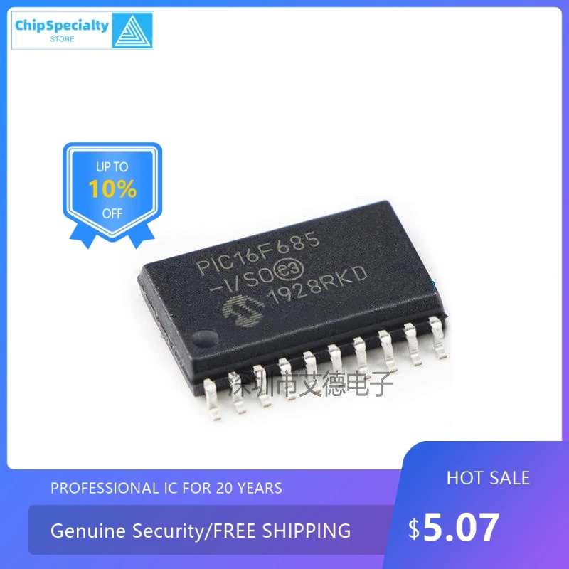 Original PIC16F685-I/SO 8-bit microcontroller chip SOP-20 package