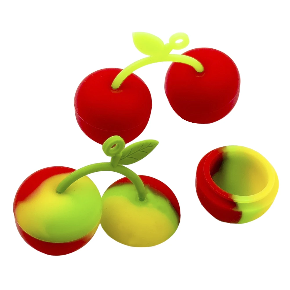 1/2PCS Cherry Jar 10ml Silicone Storage Box Case Bottles Cream Container Organization Gift
