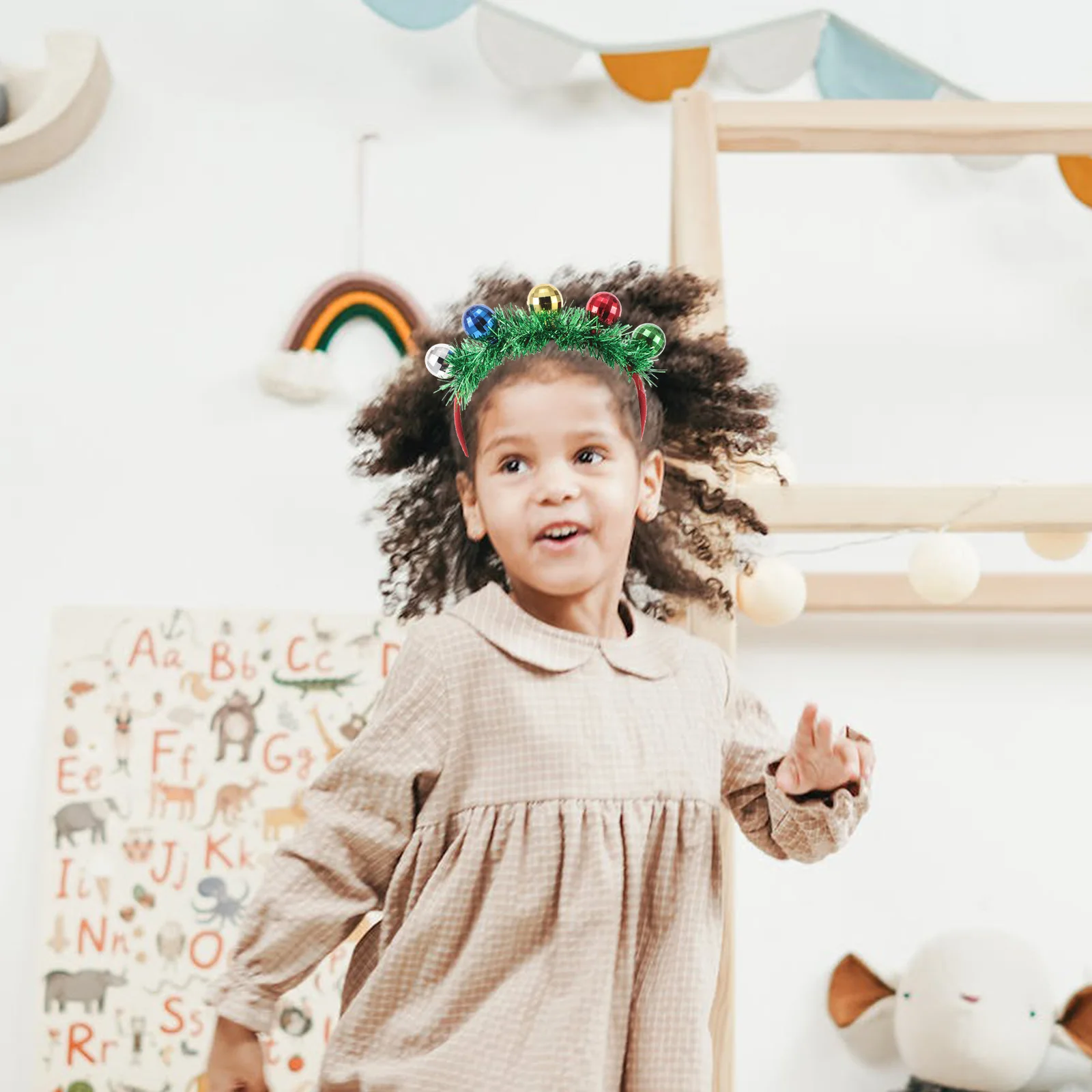 

Christmas Headbands For Kids Colorful Sparkling Disco Ball Design Holiday Party Hair Accessories Xmas Costume Decor