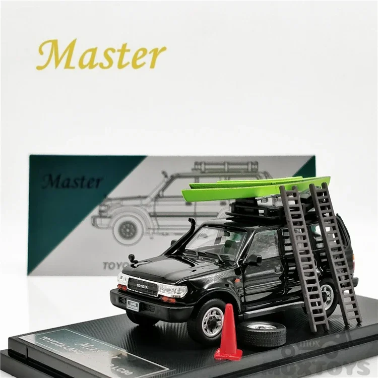 Master 1:64  Land Cruiser LC80 Black W/ Accessories Diecast Model Car