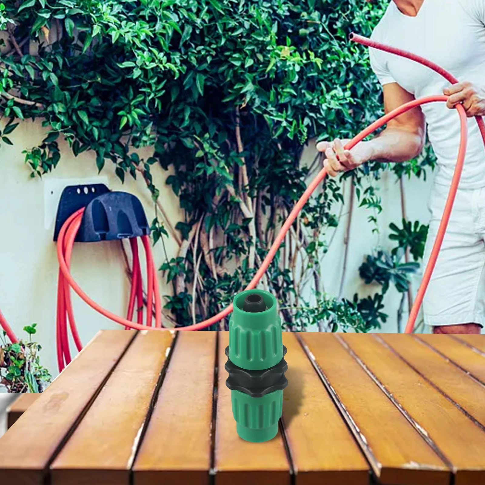 Garden Hose Repair Solution for Expandable Types with Multi-Function Fittings That Fit Standard 25ft to 100ft Hose Sizes