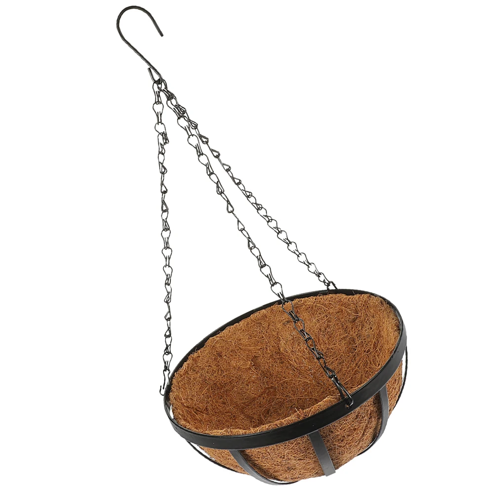 

Coconut Fiber Hanging Flower Basket Natural Planter For Indoor Outdoor Garden Wall Mount Balcony Plants Pot Large