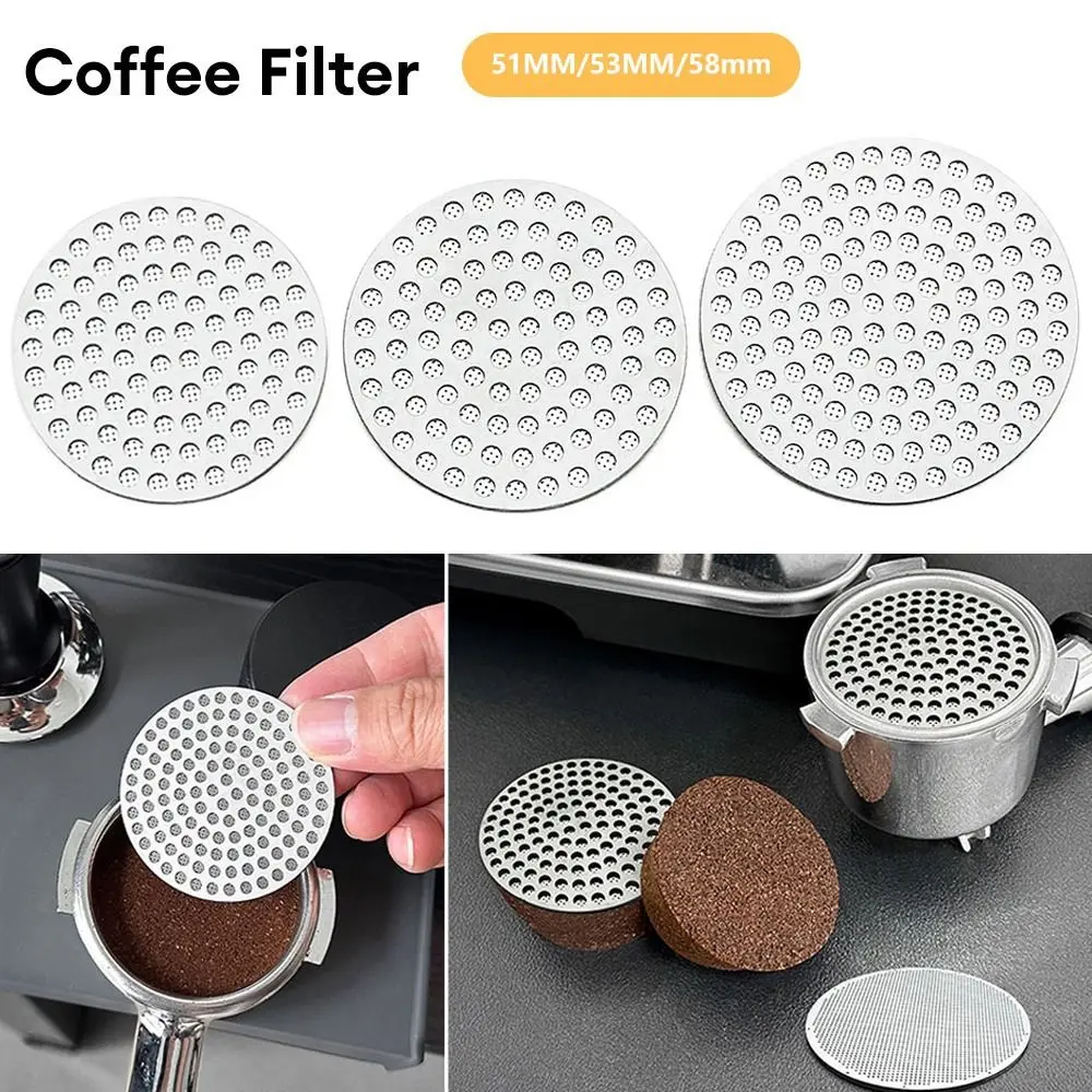 1Pcs Reusable 51/53/58mm Espresso Accessories Coffee Filter Screen Portafilter Barista Making Puck Screen Coffee Making Mesh