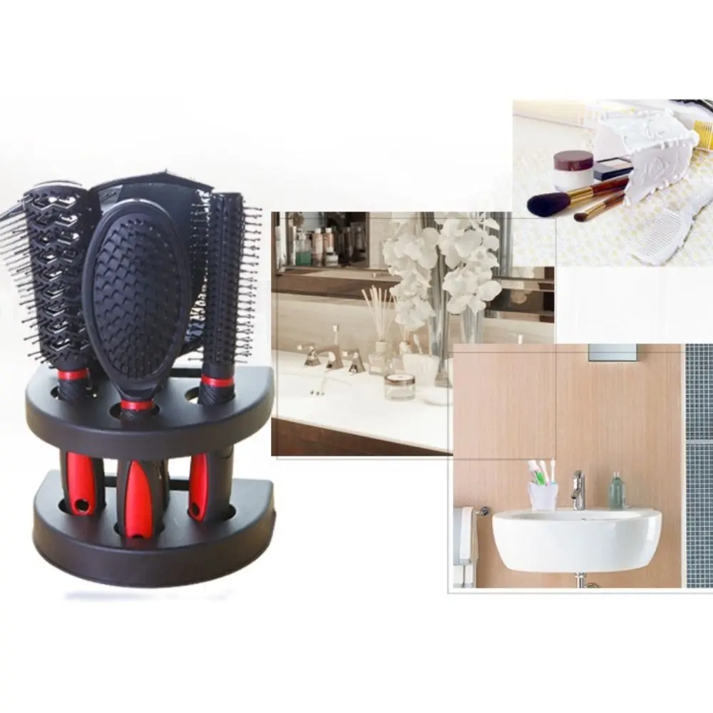 

5pcs/set Professional Massager Comb Mirror Set Anti-static Anti-slip Makeup Mirror Hairbrush Set Soft Durable
