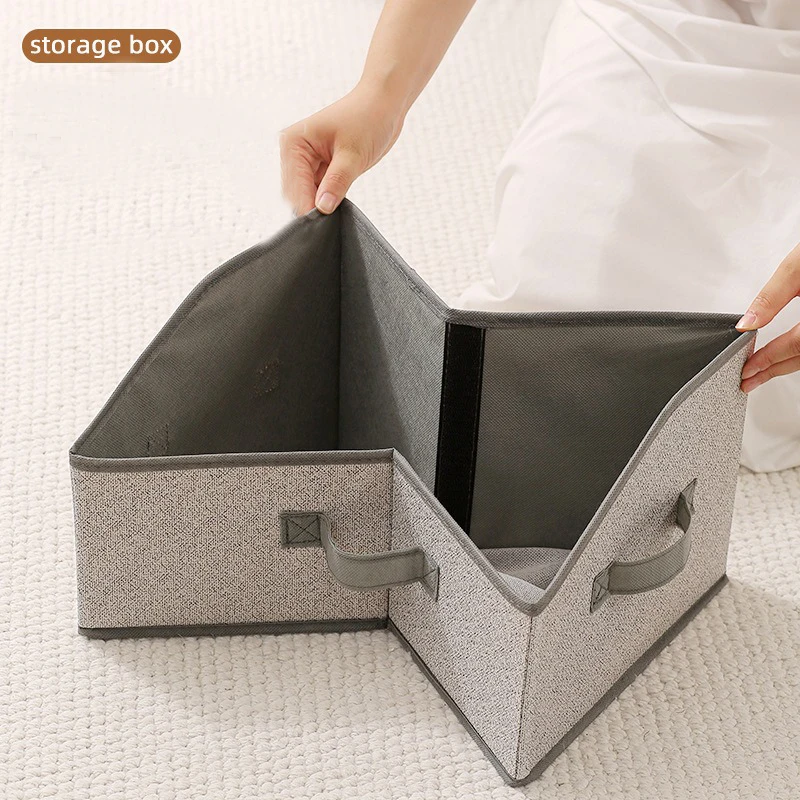 Wardrobe Clothes Storage Organizer Sweater T-Shirt Storage Box Thickened Pants Storage Box With PP Board Cabinet Foldable Drawer