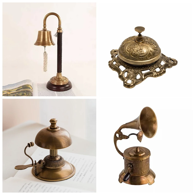 

Court vintage decorations, American light luxury dining bells, rattles, villa desk ornaments