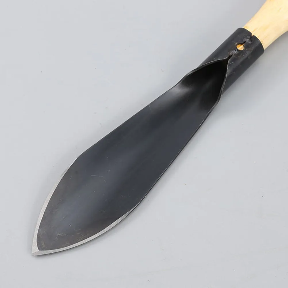 1Pcs Ergonomic Wooden Handle Garden Shovel Portable Stainless Steel Mini Shovel Handy Garden Tool for Soil Transfer Gardening