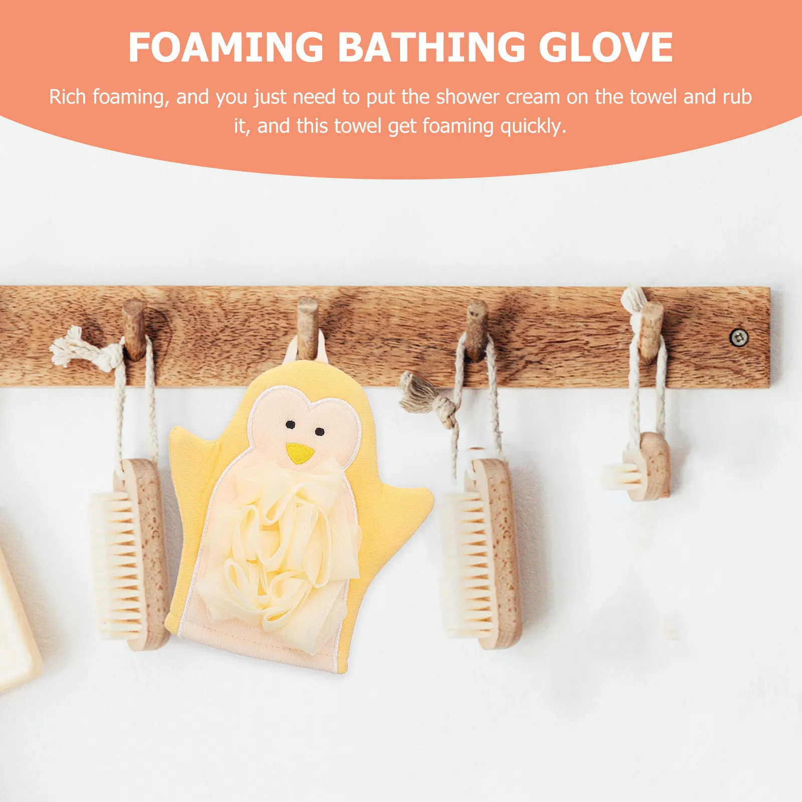 2Pcs Bathing Towels Foaming Scrubbing Gloves Shower Exfoliating Body Skin Cleaning Soft Comfortable Massage Back Scrub