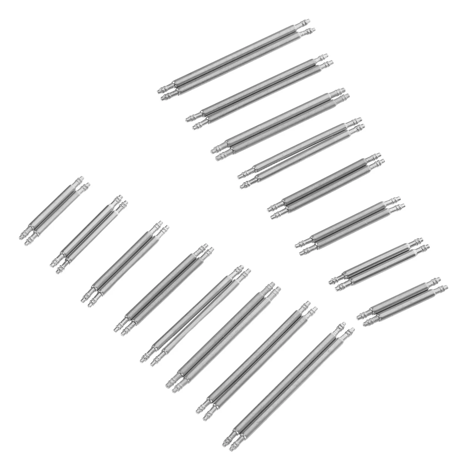 16Pairs Stainless Steel Watch Band Pins Heavy Duty Spring Bars for Wristwatch Strap Repair Replacement Assorted Sizes 14Mm to