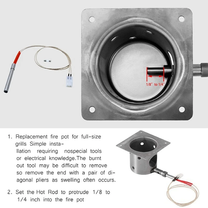 Hot Rod Ignitor Kit Replacement Grill Starter For Traeger Camping Chef Pit Boss Pellet Grills For BBQ Pro Parts