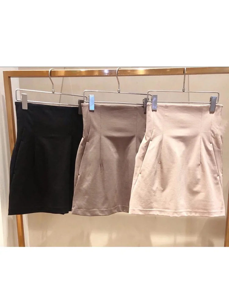 

Fashionable Sweet Color High Waist Slim A-Line Skirt for Women Summer Style City Commute Polyester Fiber Skirt