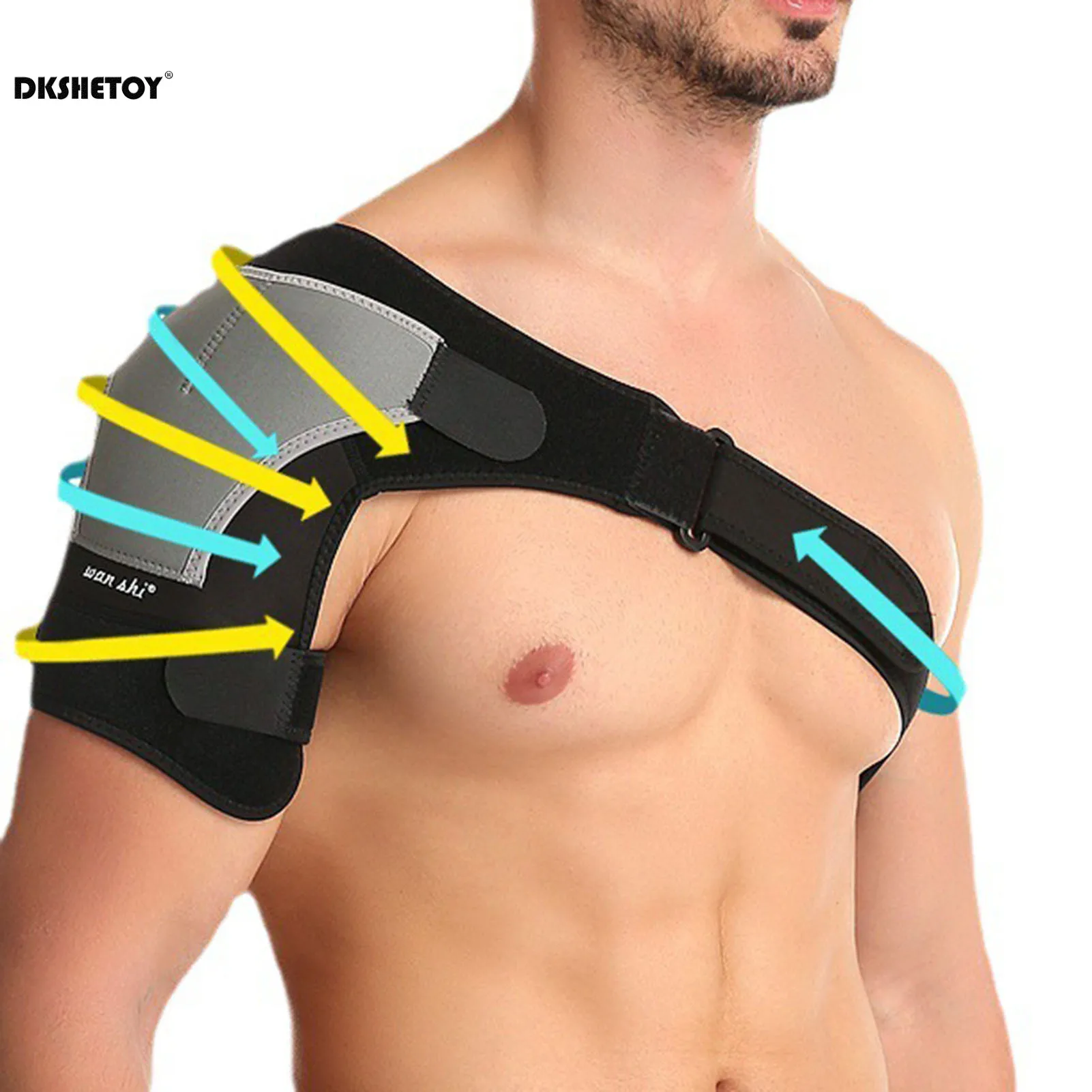 Adjustable shoulder support Brace Orthopedic Belt for Pain Relief Bandage sleeve Sports Gym Stretch Compression Sleeves Guard