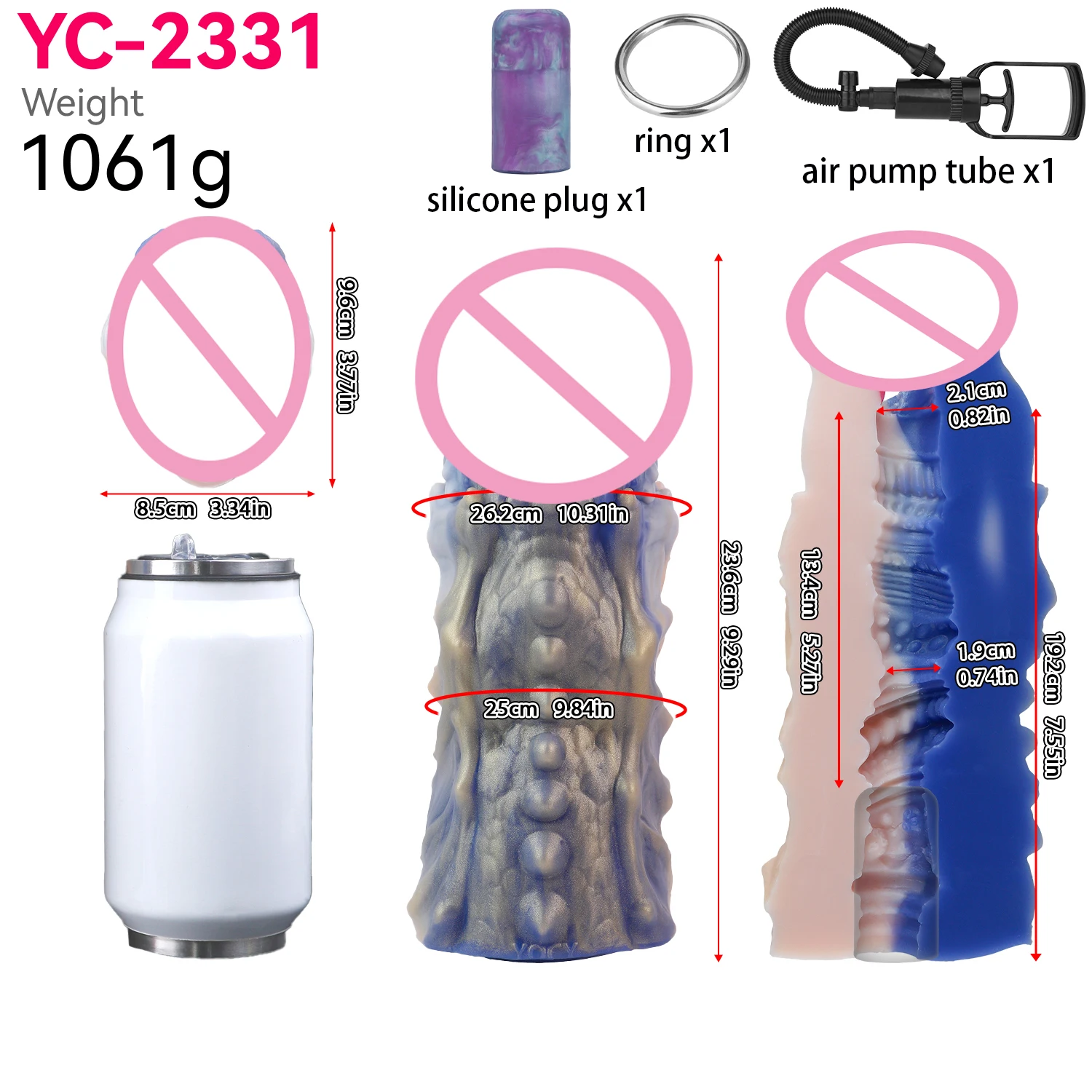 YOCY Fantasy Crocodile Mouth Masturbation Cup with Vacuum suction pump Pocket Oral Sexy Pussy Stroker For Men Penis Stimulation
