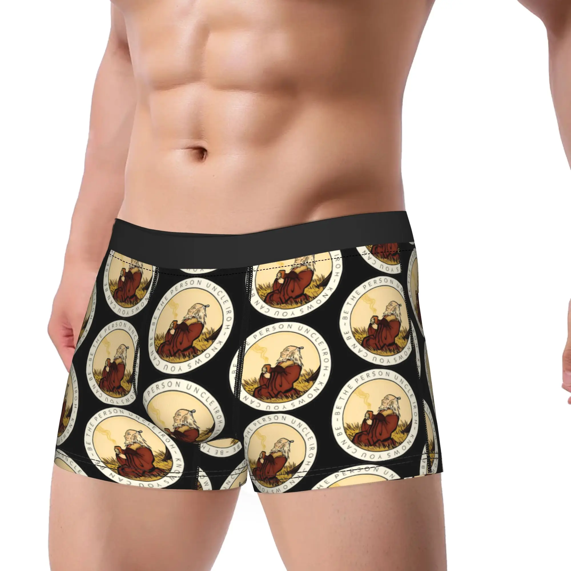 The Person Uncle Iroh Avatars Airbender Underwear  Funny Panties Custom DIY Boxer Brief For Men Pouch Plus Size Boxer Shorts
