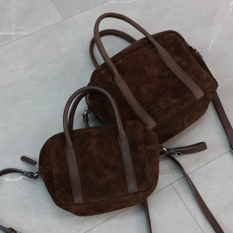 Genuine Leather Luxury Vintage Crossbody Bags For Women Soft Cowhide Handbag Adjustable Shoulder Strap