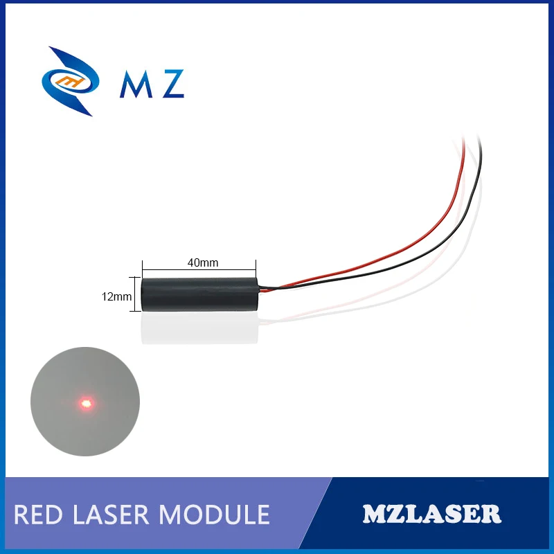 Red Dot Laser Diode Module Hot Selling Compact Mini D12mm 660nm 1mW 3V 5V 12V 24V Class II Spot Laser Industrial Grade