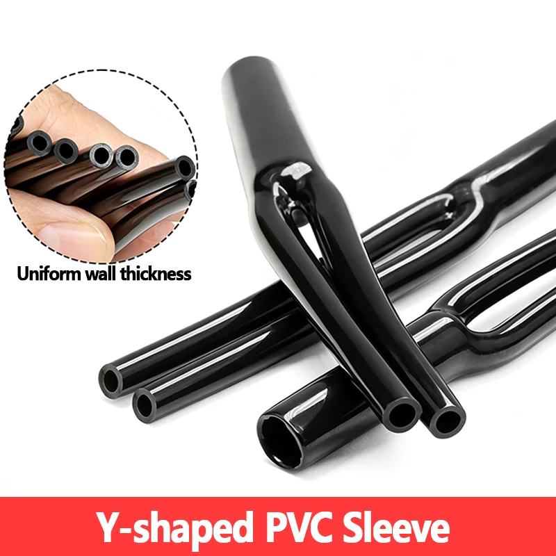 1/5/10Pcs Y-shaped PVC Sleeve 7~15.5mm Non-Shrinkable Y Splitter Cable Pants Boot Speaker Audio Signal Wire DIY Accessory