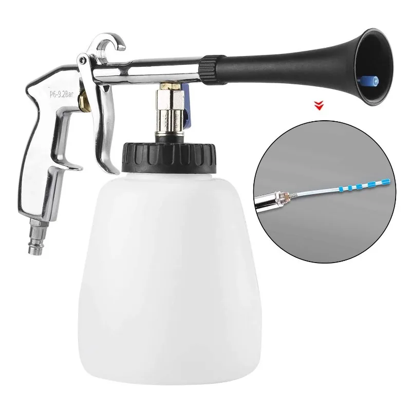Cyclone Pneumatic Cleaning Gun Handheld High Pressure Air Duster Brush Attachment For Automobile Interior Detail Washing