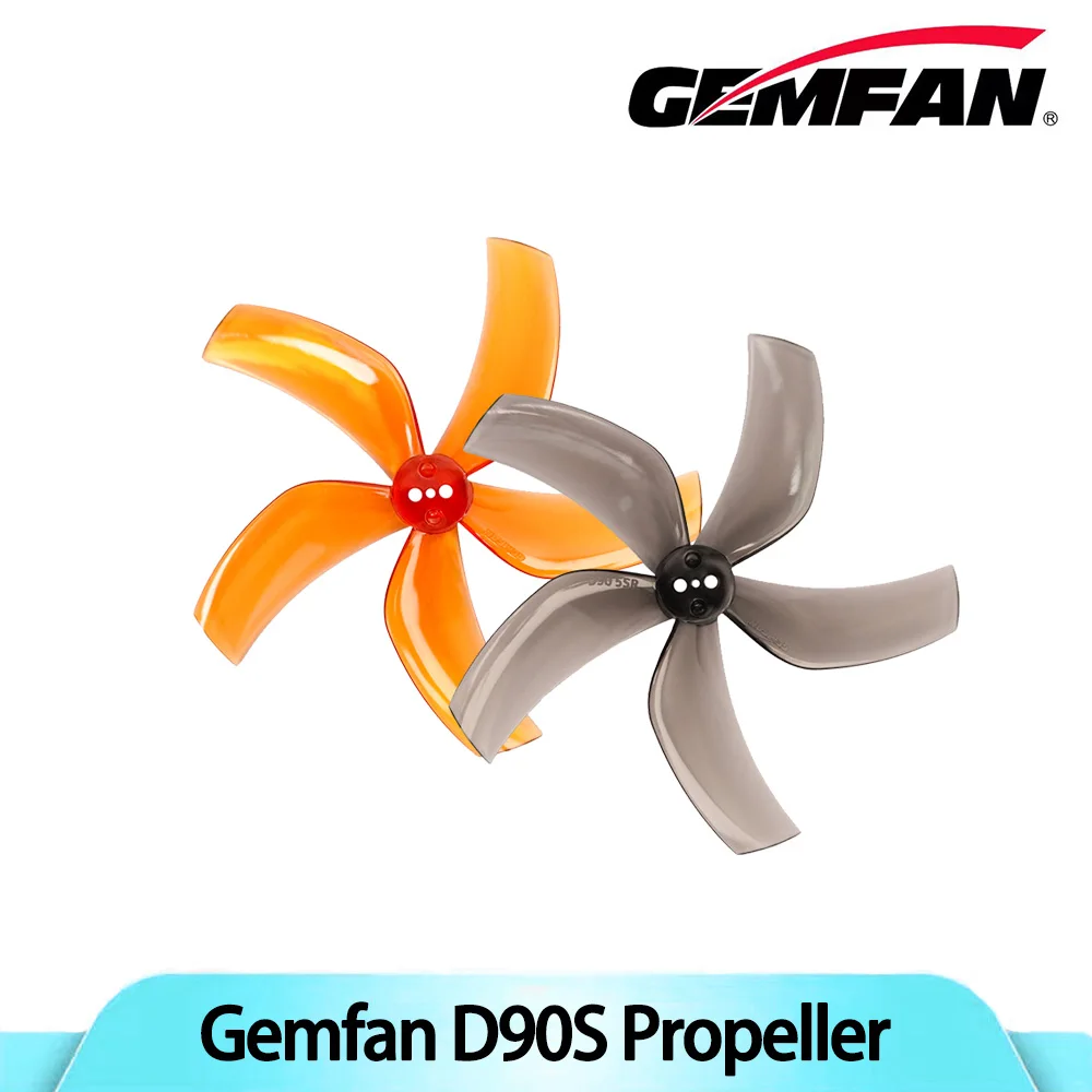 4 pares Gemfan D90S 90mm hélice de 5 aspas 3 orificios 1,5mm PC mayor eficiencia para RC Freestyle Cinehoop FPV Racing Freestyle