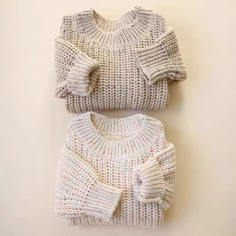 

Baby Loose Sweater Knit Autumn Winter Baby Boy Girl Clothes Round Neck Kid Toddler Girl Boy Knit Pullover Baby Outerwear Sweater