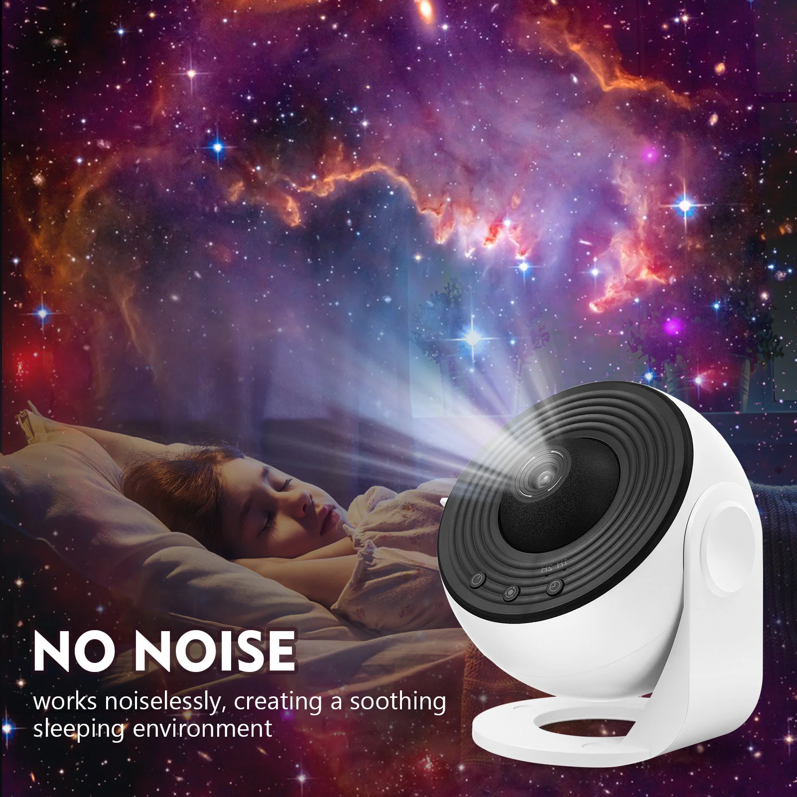 USB Projector Light with Remote Nebula Star Abs Bedroom Night Film Discs