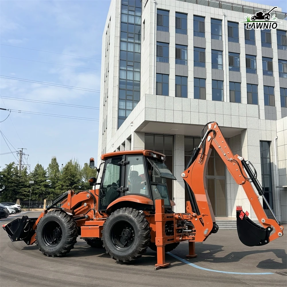 CE Certified Wheel Loader  Four Wheel Drive Heavy Duty Engineering Structure for Restricted Job Sites Backhoe Loader