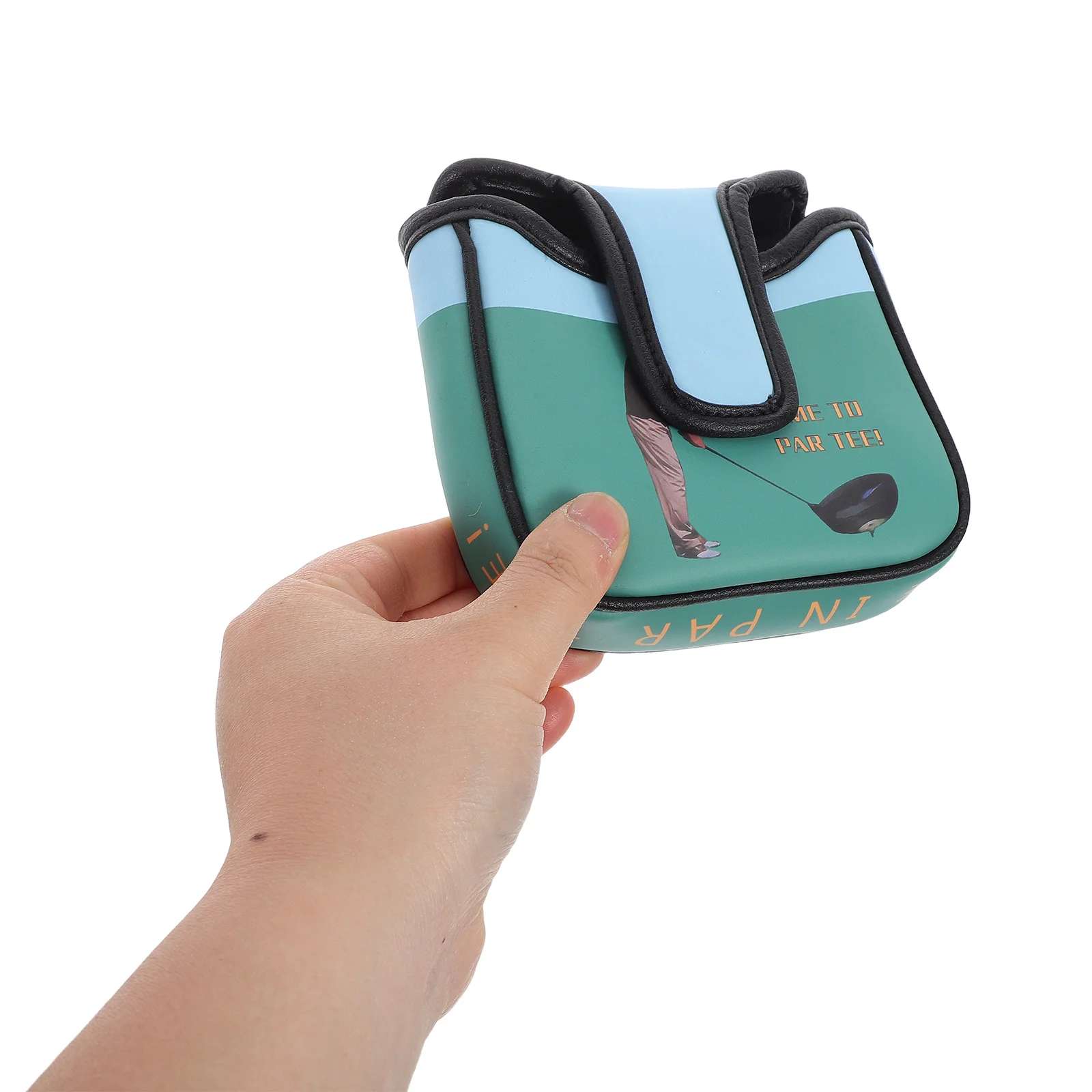 

Cartoon Golf Putter Headcover PU Square Protective Club Cover Golf Accessories Men Women Mid Mallet Putter Cover