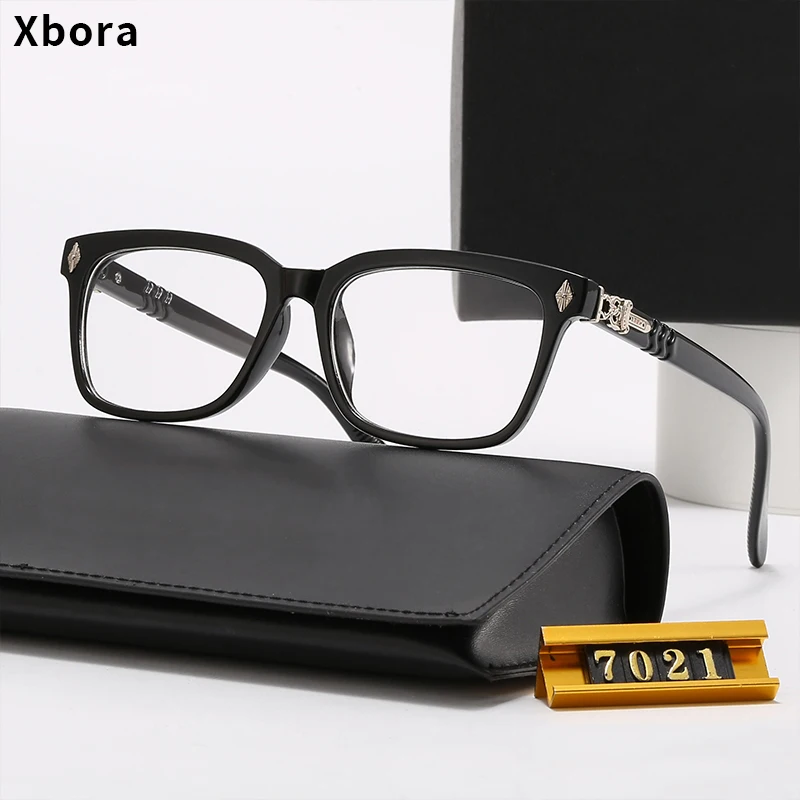 

Xbora Trendy Classic TR90 Black Glasses Frame Retro Square Ladies Eyewear Fashion Luxury Prescription Eyeglasses Men 7021 2271