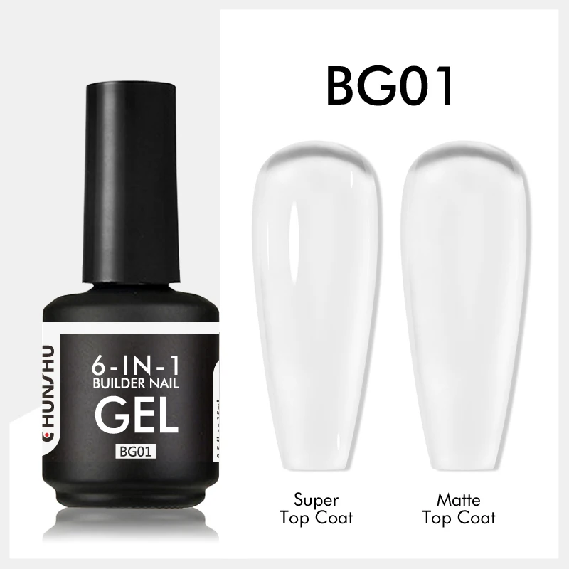 CHUNSHU TPO Gratis 6 IN 1 Uitbreiding UV Gel Polish In Een fles Builder Nagelgel Rubberen Basislaag Semi Permanente Nagels Art 15 ML
