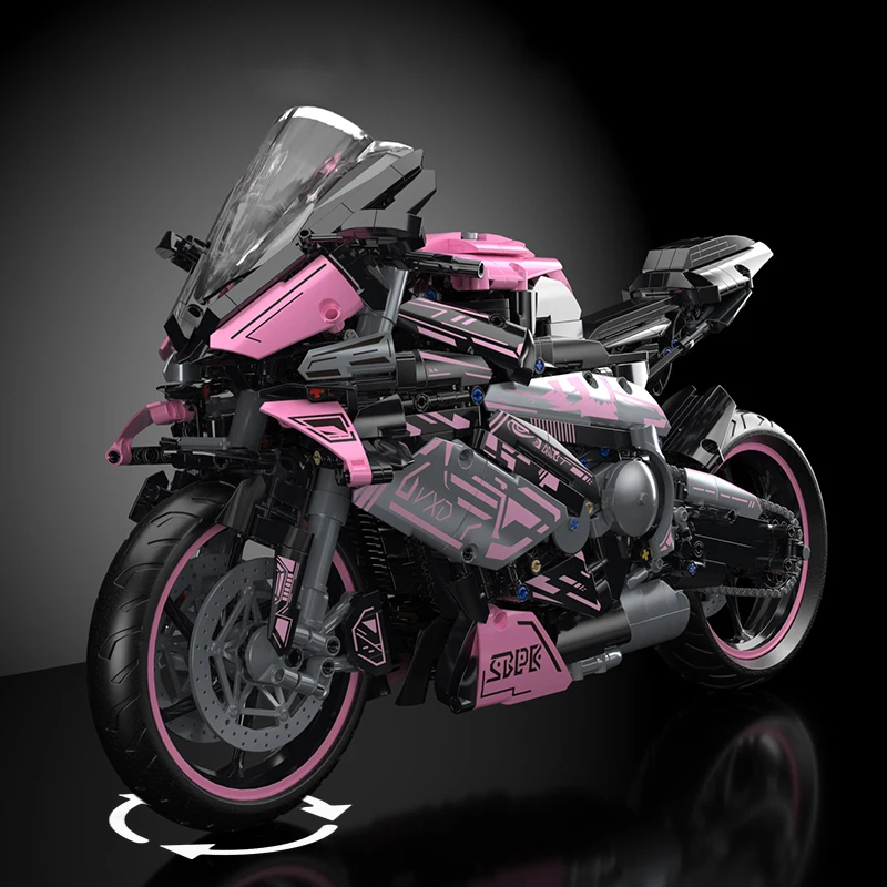 

New 1:5 Scale Racing Perfect Gifts for Motorbike Lovers DIY Model STEM Toys for AdultsCool Motorcycle 2078PCS Building Blocks
