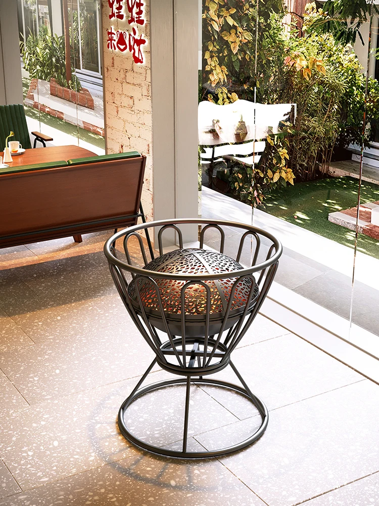 

Уличная угольная печь-костровище для ресторанов, коммерческая угольная печь для обогрева, приготовления чая, для путешествий и активного отдыха