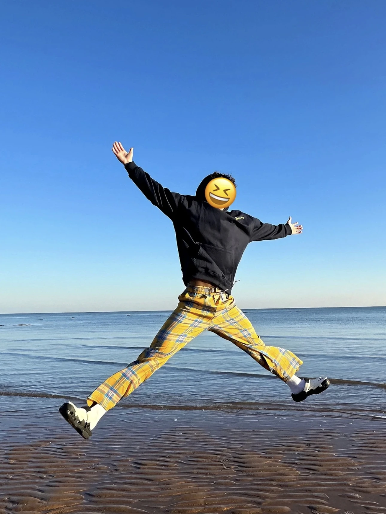 Pantaloni lunghi da uomo pigri scozzesi gialli retrò americani Pantaloni casual da passeggio lunghi fino al pavimento per coppie Primavera Autunno