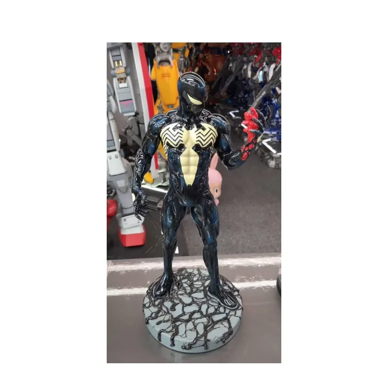 50cm os vingadores figura veneno homem-aranha simbiose anime coleção modelo resina ornamento de mesa presentes do feriado crianças brinquedos
