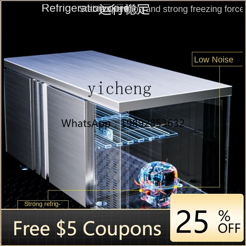 

AA Refrigerated Table Commercial Freezer Kitchen Refrigerator Cabinet Freezer Stainless Steel Operating Table Fresh Cabinet