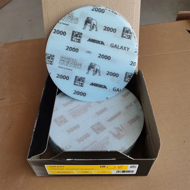 6 Inch 150mm Sandpaper Round Flocking Porous Vacuum Car Polishing  Beauty SandpaperMirka Galaxy Sandpaper GALAXY
