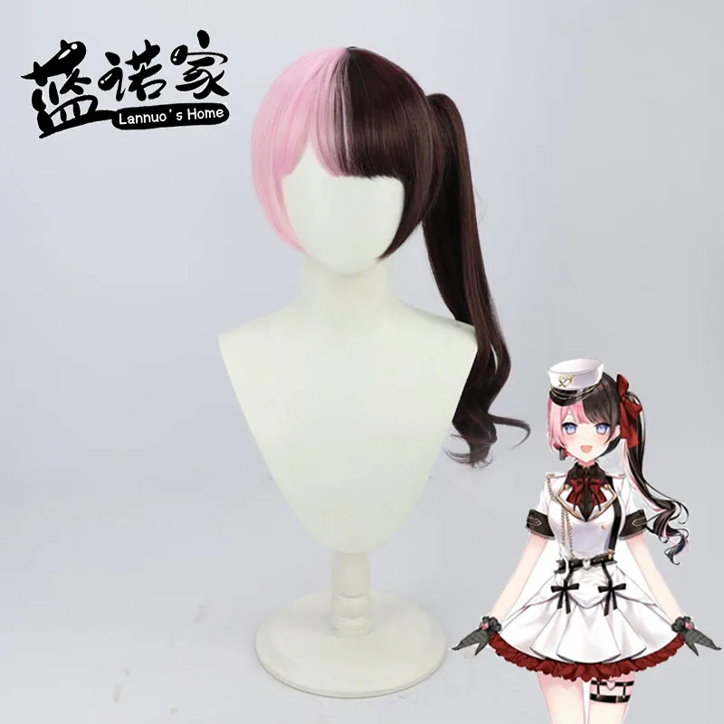 วิทูเบอร์เสมือน VTuber ฮินาโนะ ทาจิบานะอะนิเมะคอสเพลย์วิกผมไฟเบอร์ผมสังเคราะห์ทนความร้อน + หมวกวิกผม