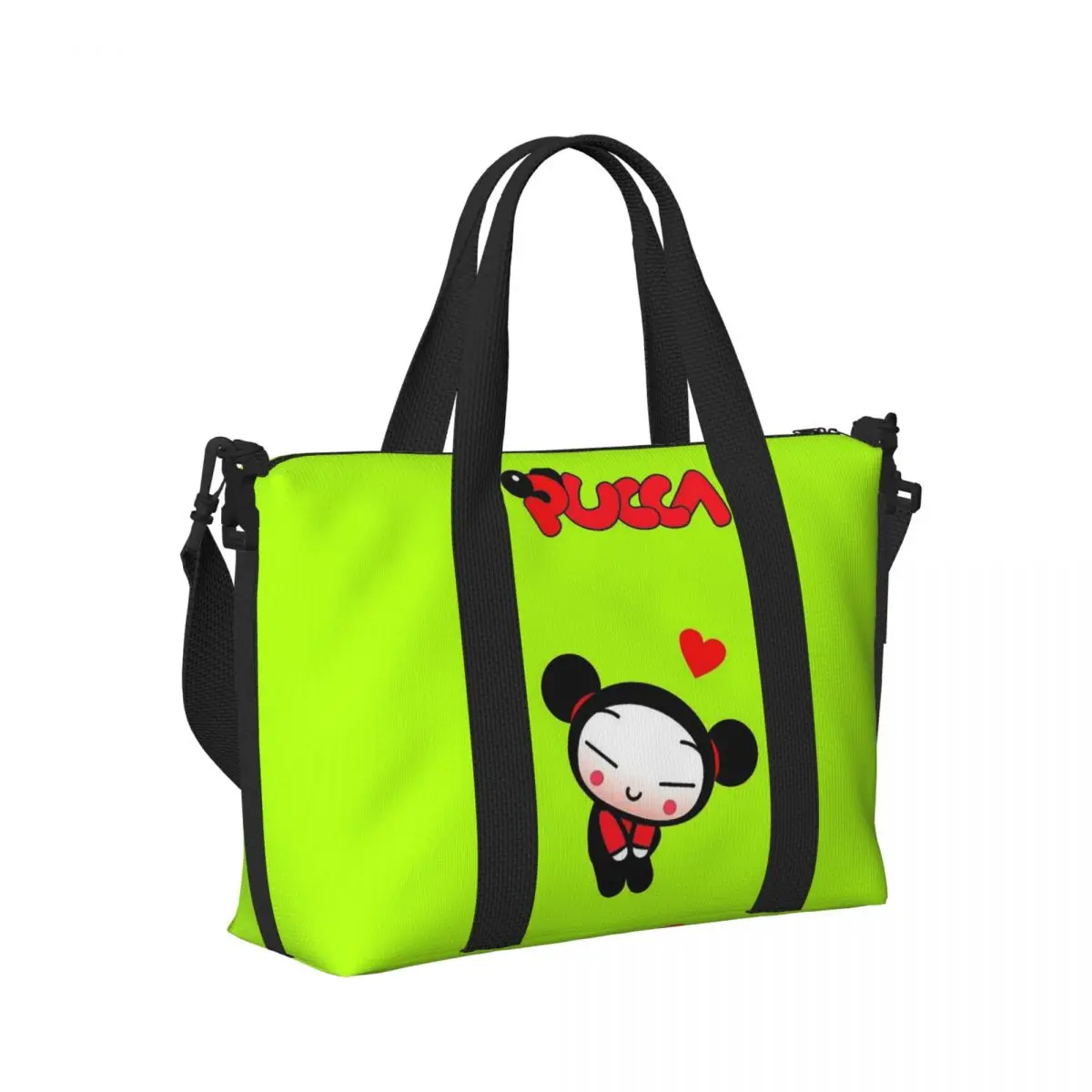 

Pucca Beach Travel Bag Large Capacity Tote Bags for Gym Yoga Women Shopping Duffle Shoulder Bag