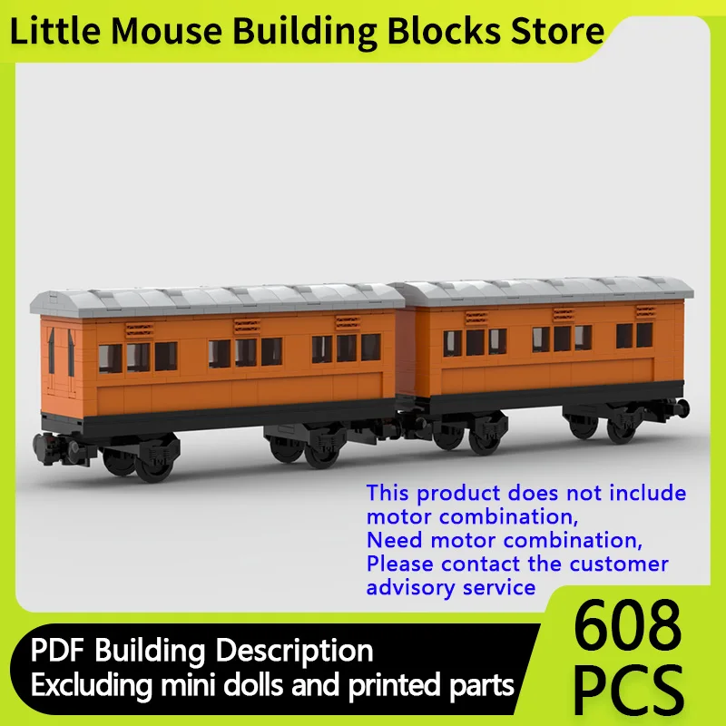 

City Car Model MOC Building Bricks Passenger Train Carriages Modular Technology Gifts Holiday Assemble Children Toys Suit