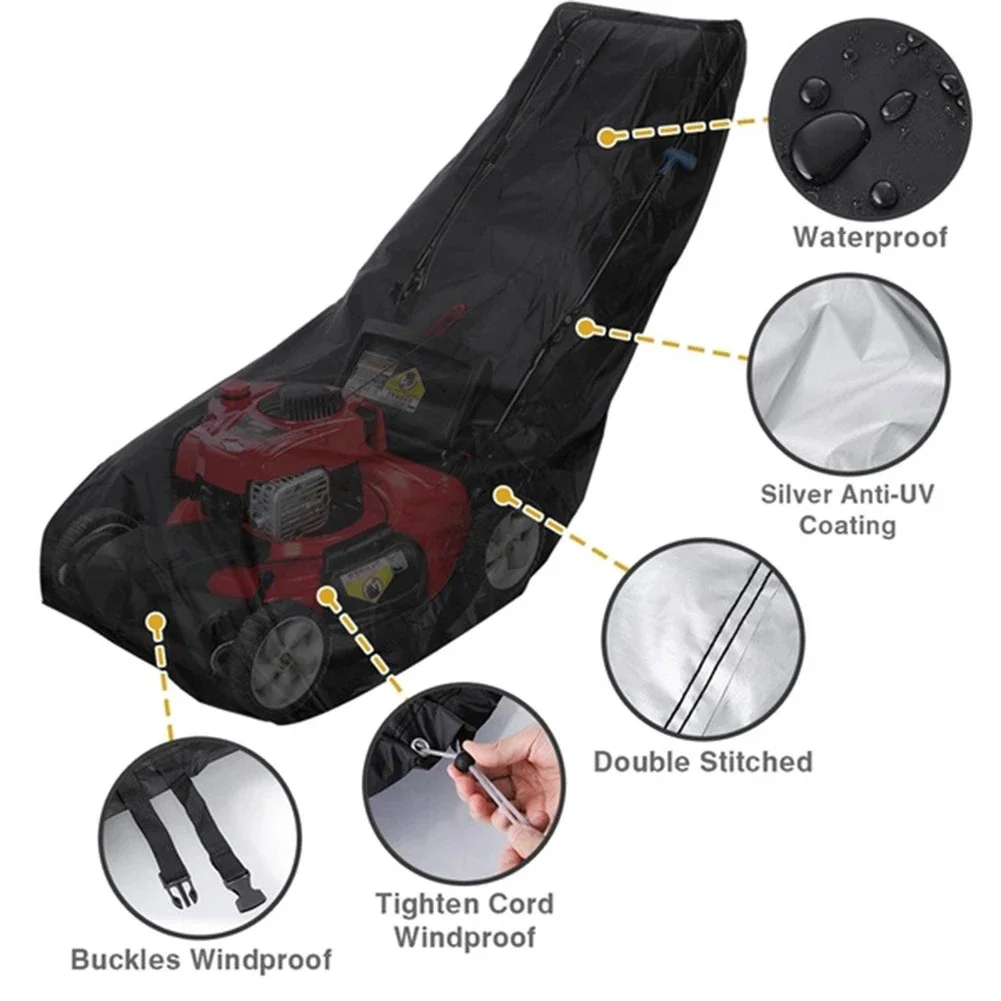 

Oxford Lawn Mower Cover Dirt Wind-proof Dust-proof Garden Tool Accessories Lawn Mower Cover Garden Tool Accessories