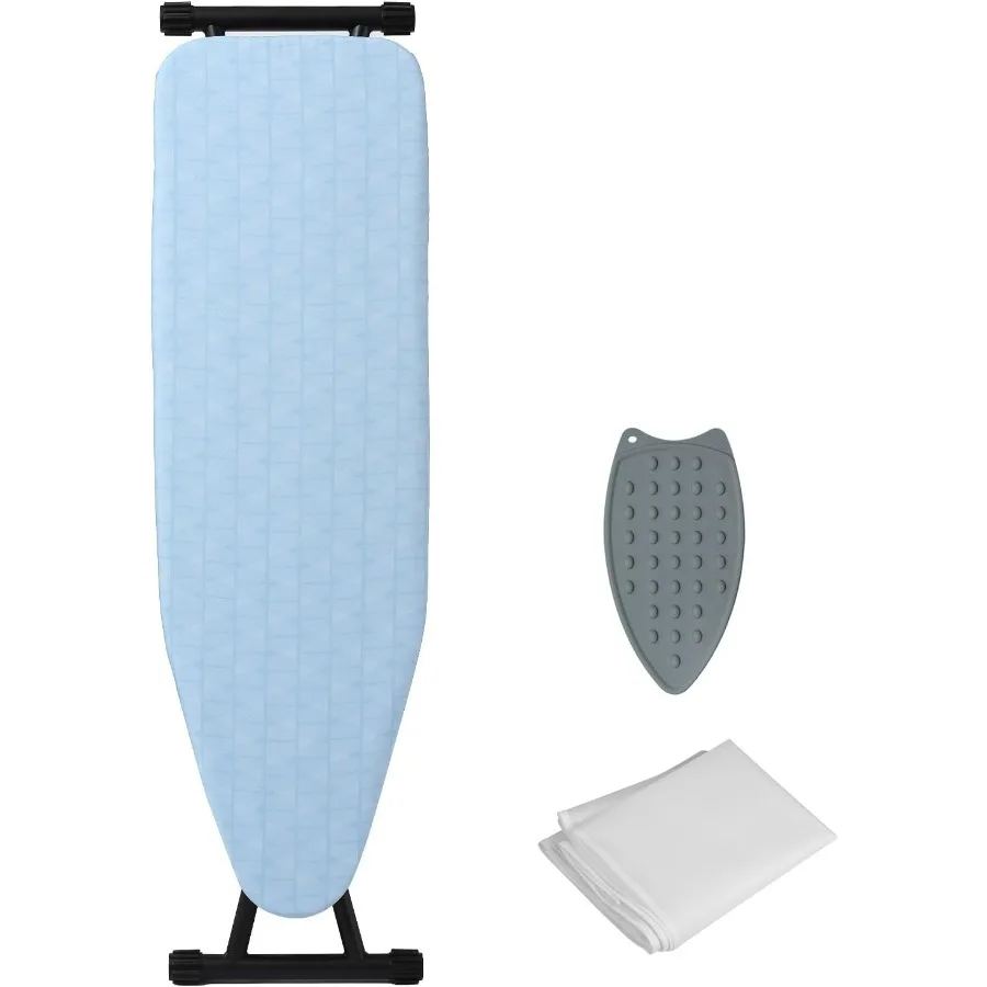 

Ironing Board Adjustable Height Folding Ironing Board with Iron Pad, Heat-Resistant Cover, Thick Steel Tube Compact Iron Board (
