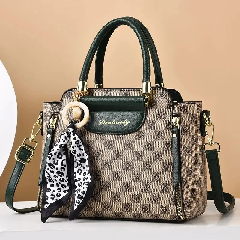 Ladies Spring and Winter New Fashion Shoulder Bag Casual Printed PU Crossbody Bag