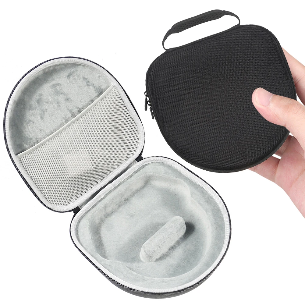 EVA Protective Case with Mesh Pocket Portable Storage Bag Waterproof EVA Headphone Carrying Case for Apple AirPods Max Headset