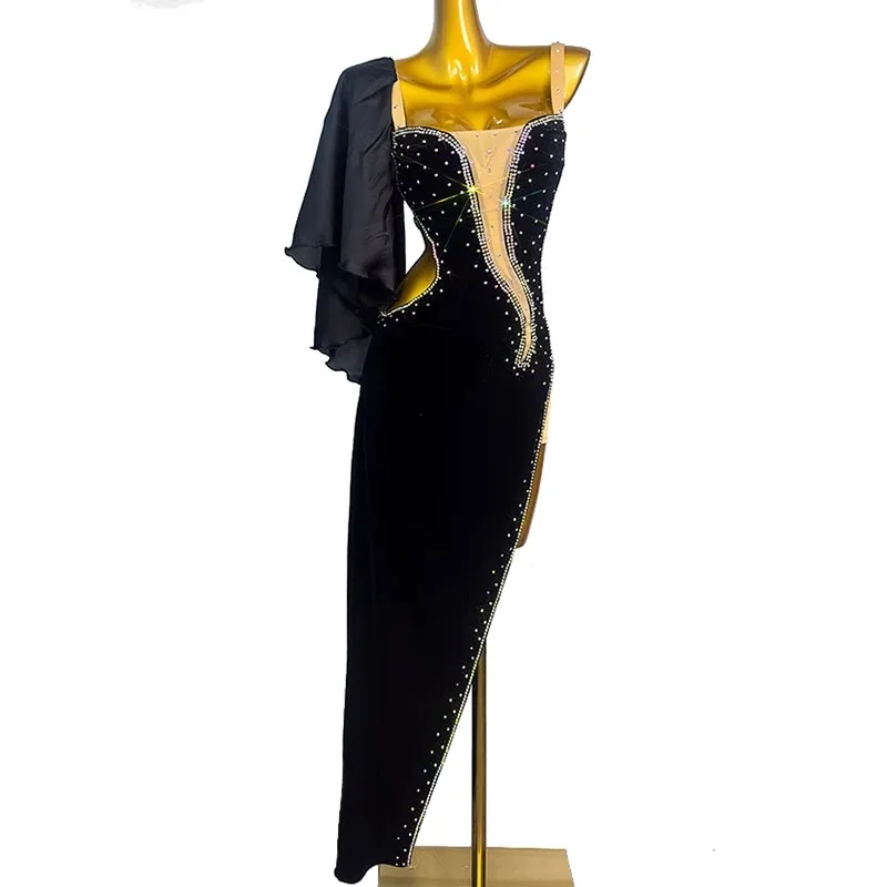 Traje de performance de dança do ventre personalizado feminino dança oriental indústria pesada quente diamante veludo cinto sutiã cinta macacão