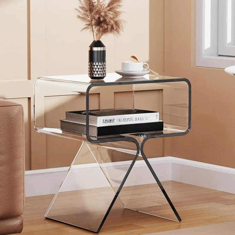 transparent plexiglass, acrylic household goods, creative acrylic small bedside table