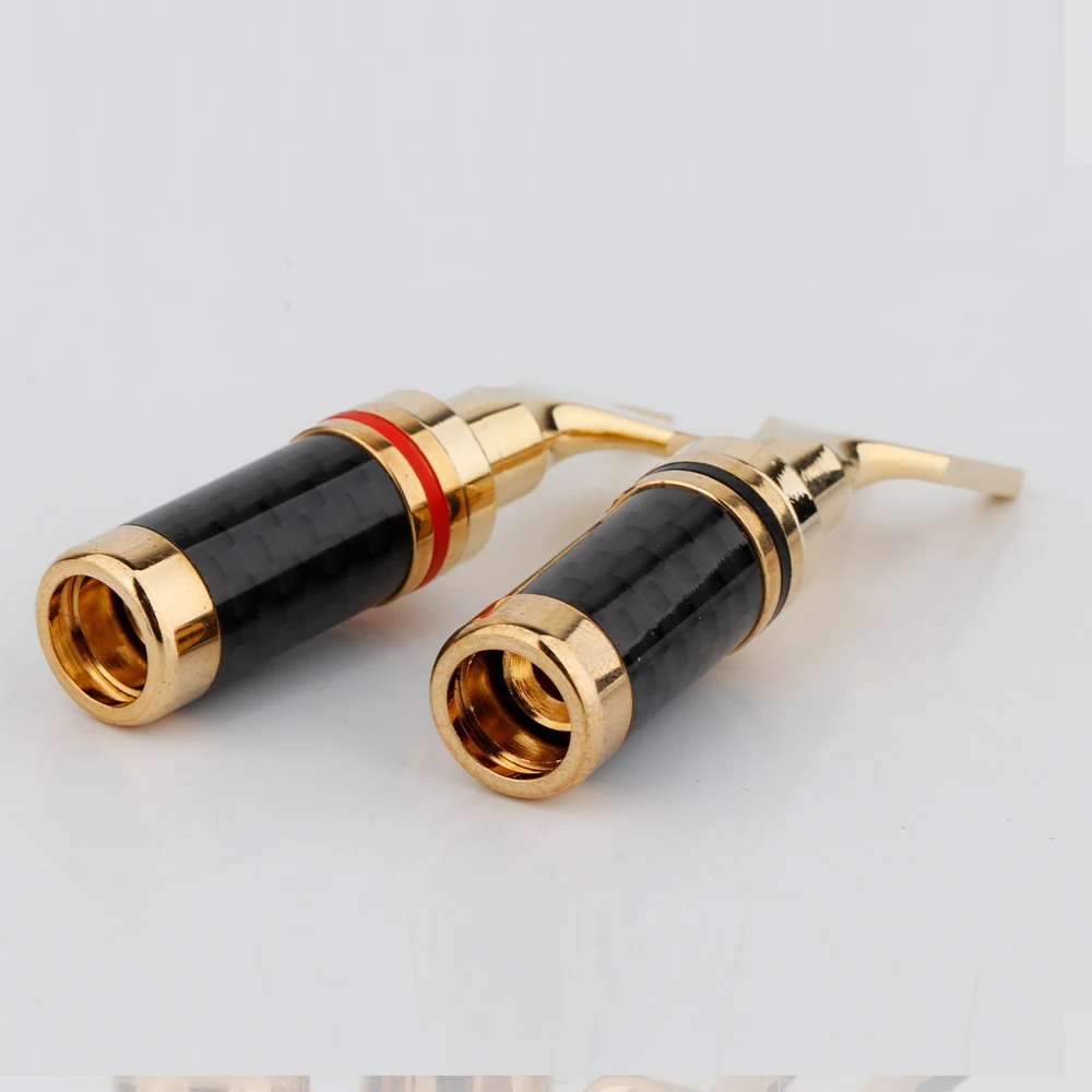 Hi-End Sy1532 Messing mit 24 Karat vergoldeter Verriegelung schraube Y-Spaten stecker Lautsprecher kabel Kabelst ecker 7,5mm Durchmesser – Detail 3
