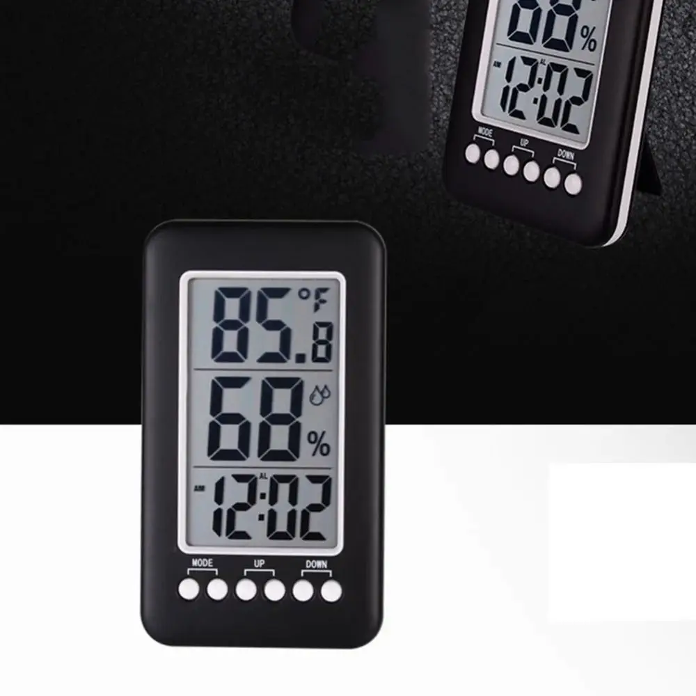 

Clock Temperature Meter LCD Electronic Meter Sensor Digital Indoor Room Thermometer Weather Station Display Accurate