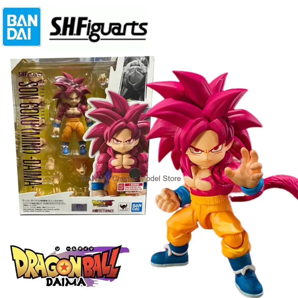

IN STOCK Bandai S.H.Figuarts Dragon Ball SUPER SAIYAN SON GOKU MINI DAIMA Anime Action Fighter Finished Model Toy Gift FOR kid