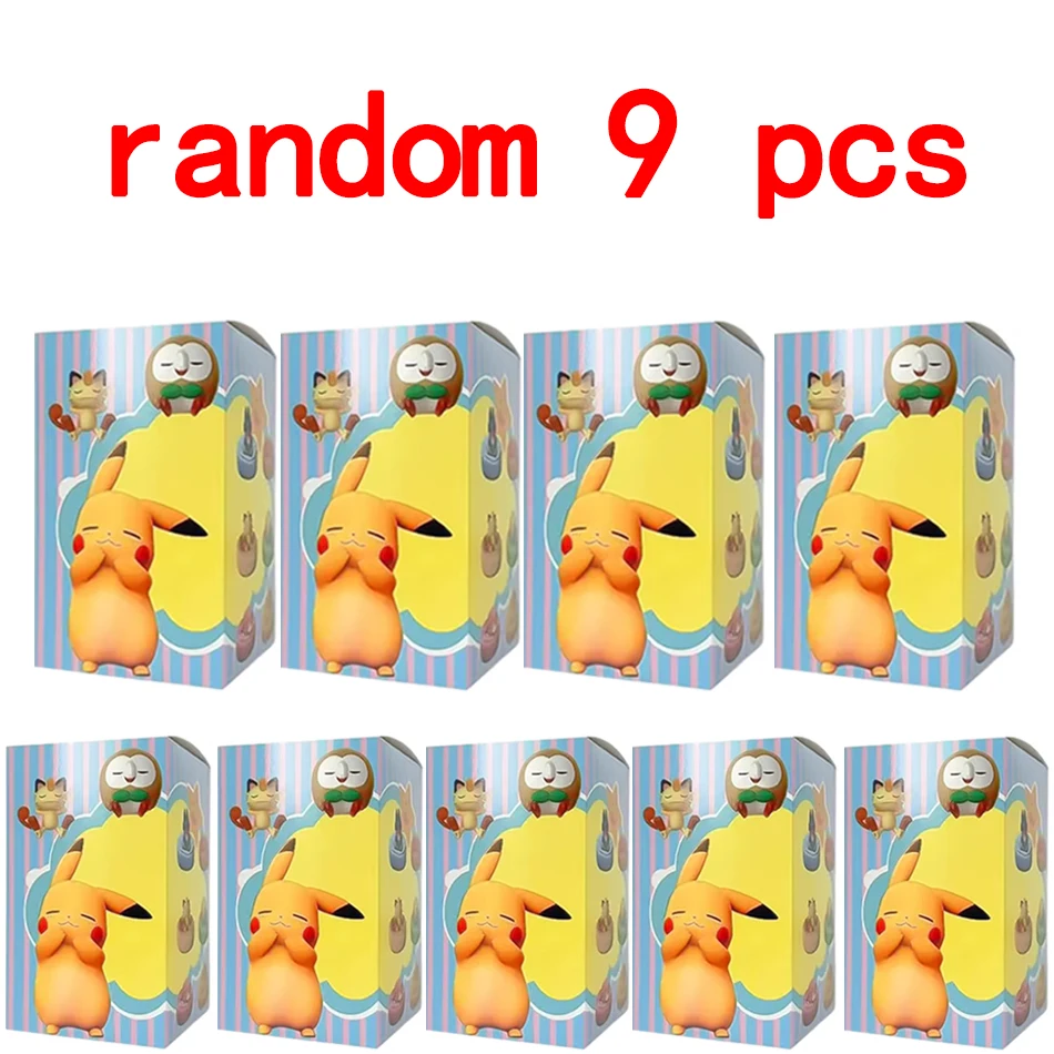 Heiß begehrte Anime-Figur Eevee Multi-Form-Serie Blindbox Desktop-Dekoration Ornament-Set Spielzeug Szenenbauteile Überraschungsgeschenk
