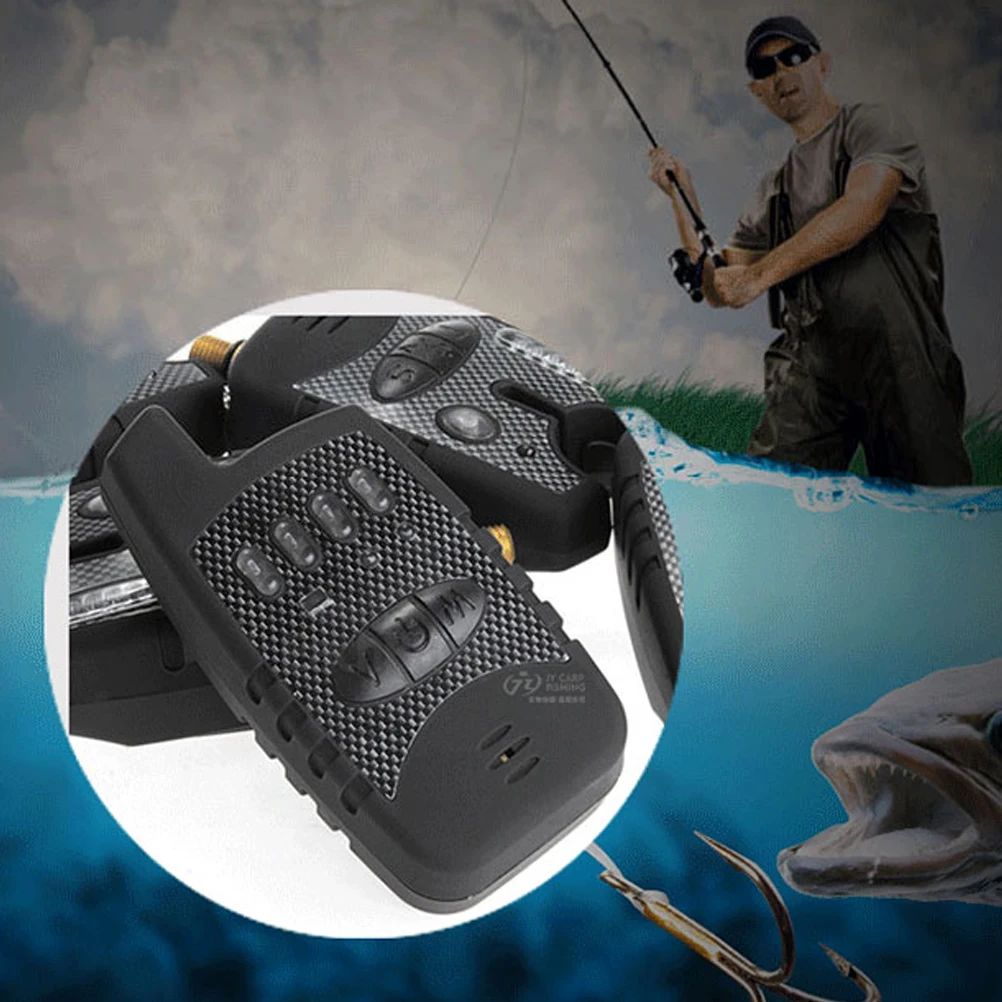 

Electronic Fishing Bite Alarm Indicator with Loud LED Light Daytime Night Clip On Fishing Rod - Not Included(Black
